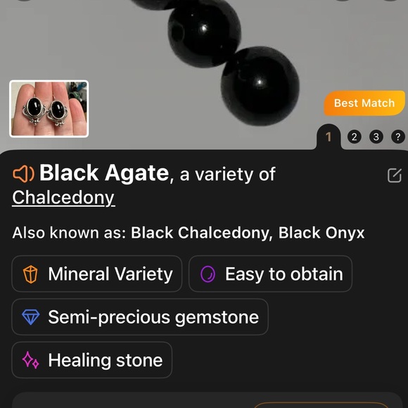 Sterling silver 925 great shape Onyx black gemstone ornate dangle wire earrings - Picture 7 of 8